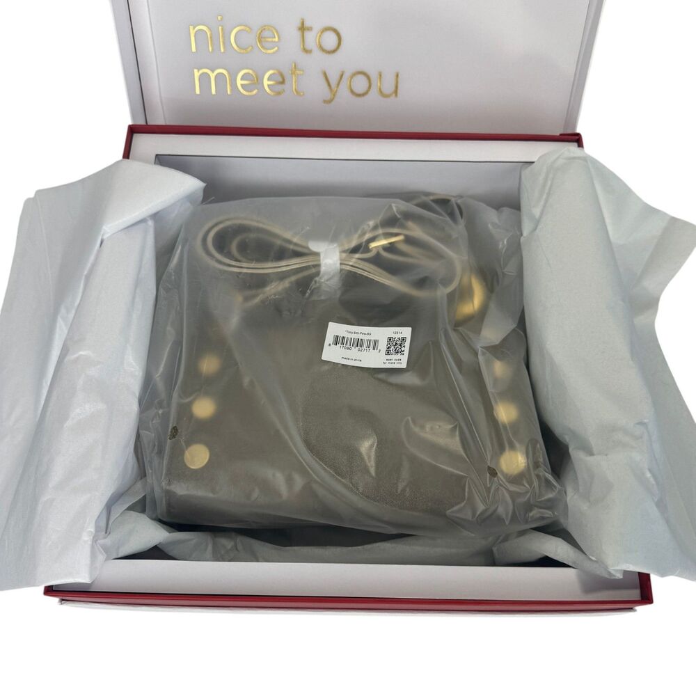 Hammitt Tony Small Pewter Crossbody NIB Brushed Gold Leather - Picture 6 of 15